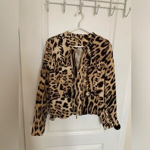 Roberto Cavalli Leopard Print Jacket